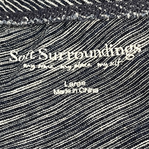 Soft Surroundings Blue Maxi Skirt Long Flowy Blue White Striped Loose Beachy - Picture 9 of 11